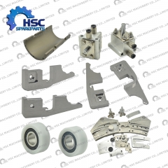 Spare parts are available for liquid food packaging equipment, including filling valves, rubber rollers, and lifting cylinders