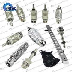 Spare parts for machinery such as filling machines, bottle blowing machines, bottle washing machines, and labeling machines.